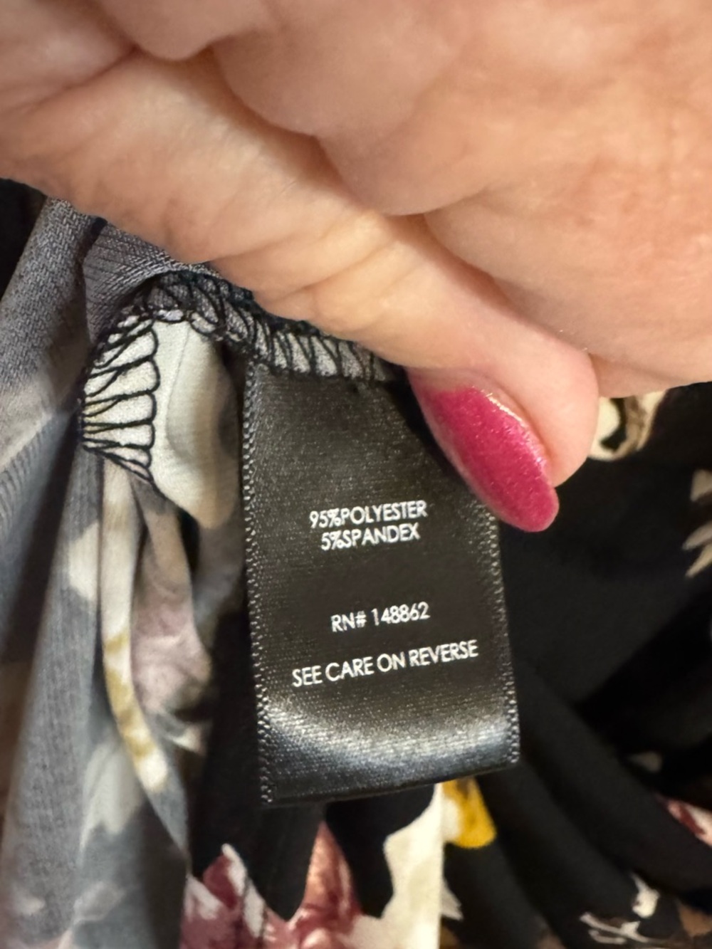 TORRID Black Floral MOCK Wrap Top - Picture 6 of 8